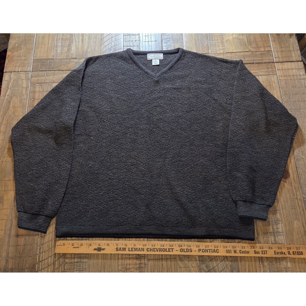 Murano V-Neck Wool Blend Made In Italy Shirt SizeL